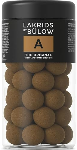 LAKRIDS BY BÜLOW - A - The Original - Dänische Gourmet Lakritz-Kugeln - Süßer Lakritzkern umhüllt von Vollmilch-Schokolade und feinem Lakritzpulver