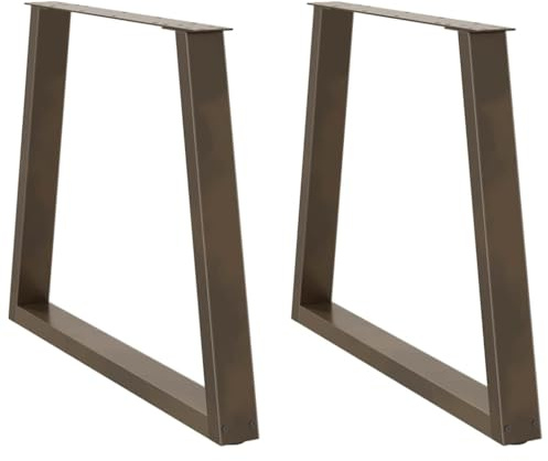 Frdhee Tischbeine Tischgestell,Esstisch Beine V-Form 2 Stück Naturstahl 70x(72-73,3) cm Stahl,Tischfüße für Gartentisch Konferenztisch Kücheninsel