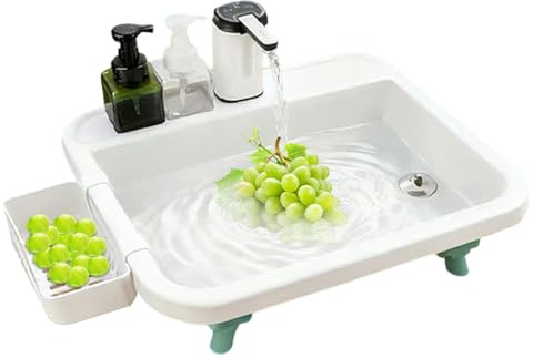 Évier portable – Station de lavage des mains mobile | Lavabo facile à installer avec large ouverture et design léger pour le jardin, la cour, le barbecue, le camping, l'aventure, les voyages