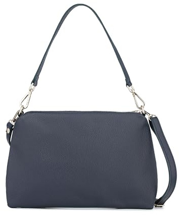 Caspar Kleine Echtleder Umhängetasche Damen Schultertasche Crossbody Bag mit verstellbarem Schultergurt - PREMIUM LINE - Modell No.849 - Made in Italy
