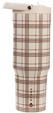 HydroJug Sport - Stainless Steel Tumbler with Straw, Vacuum Insulated, 32oz Leakproof Water Bottle, Ergonomic Design, Reusable, Dishwasher Safe, Rubber Base, Durable for Gym or Outdoors, Blair