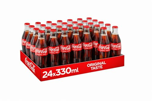 Coca-Cola Original Taste Glass Bottles, 330ml, 24 Pack