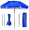 AMMSUN Parasol de plage de voyage pliable de 1,8 m avec ancre de sable, inclinaison et grille d'aération UPF 50 + protection UV pour valise, parasol de plage portable compact et pliable pour terrasse,