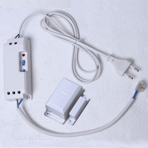 Funk-Abluftsteuerung EINBAU DAS-2090-S bis 2300W mit Fensterkontaktschalter DFM-1000. Lichtfunktion der Dunsthaube kann erhalten bleiben. Mit Stecker und Anschlusskabel