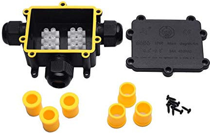 FX Abzweigdose, IP68, wasserdicht, 3-Wege-Leitung, M25-Kabelverbinder, Drahtbereich 4–8 mm oder 8–12 mm oder 10–14 mm, Außen-Netzkabel, externe Hülse, Kupplungsschutz