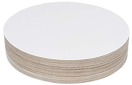 YBCPACK 24 Pcs 10” Cake Boards(White)- Cardboard Round Cake Circle Base for Cake, Pizza