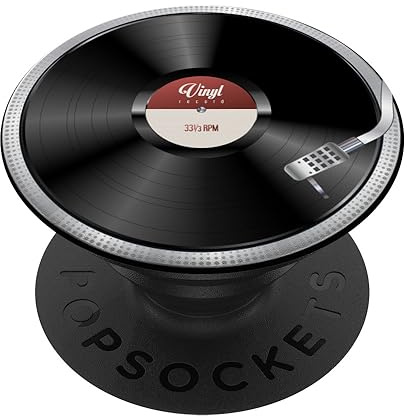 Retro Vinyl Record Music - Vintage Viynl Record PopSockets PopGrip: Swappable Grip for Phones & Tablets PopSockets Adhesive PopGrip