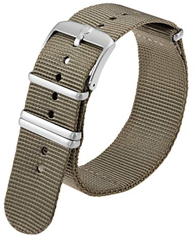 Original Luminox Watch Armbänder FNX.9240.80Q.K – Ersatzarmband aus 24 mm grauem Nylon mit Stahlschnalle für Navy Seals Serie 3500 8840 9240
