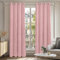 Deconovo Dot Line Decorative Super Soft Thermal Insulated Energy Saving Blackout Curtains for Living Room Coral Pink 46 x 72 Inch 2 Panels