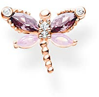 Thomas Sabo H2188-321-7 Charm Club Ohrstecker Libelle mit Steine 925 Sterlingsilber, vergoldet Roségold Zirkonia