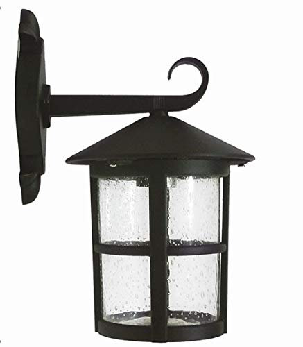 Außen Wandlampe Schwarz Rustikal IP43 E27 HENA Laterne Außenleuchte Haus Terrasse Garten