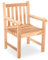 Raburg Gartenstuhl Lana XL - GERADE Rückenlehne, Teak-Holz-Sessel, feingeschliffenes, naturbelassenes Teak, langlebig, massiv & robust für Outdoor, Garten, Balkon & Terrasse, Belastbarkeit 130 kg