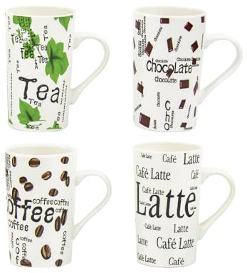 Priceless Homeware 475ml Large Ceramic Mug Microwave & Dishwasher Safe Hot Chocolate Cappuccino, Espresso,Latte, Hot Tea Mugs Set of 4 & 8 -Hot Cocoa Mugs (4Pcs Set - Mix)