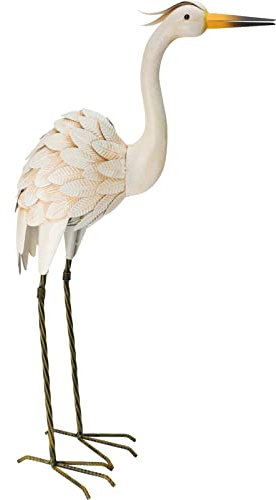 matrasa Reiher aus Metall - Reiherfigur Storch Metallvogel Vogel - Dekofigur & Vogelscheuche - 78 cm