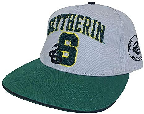 Harry Potter College Slytherin Unisex Cap grün/grau 100% Baumwolle Fan-Merch, Filme, Slytherin