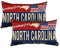 North Carolina Lendenkissenbezug, karolinisches Geschenk, Souvenir, 30.5 x 50.8 cm, 2 Stück, dekorativer Leinen-Körperüberwurf für Couch, Sofa, Bett, Hausdekoration, Grüße aus dem Teerabsatz (NC)