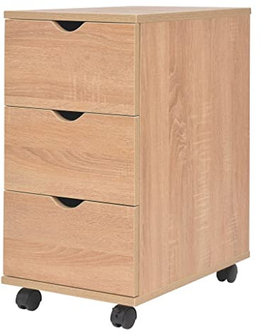 Leepesx Schubladenelement, Schubladenschrank, Beistellschrank, Sideboard, Flurschrank, Dielenschrank, 33×45×60 cm Eichenbraun