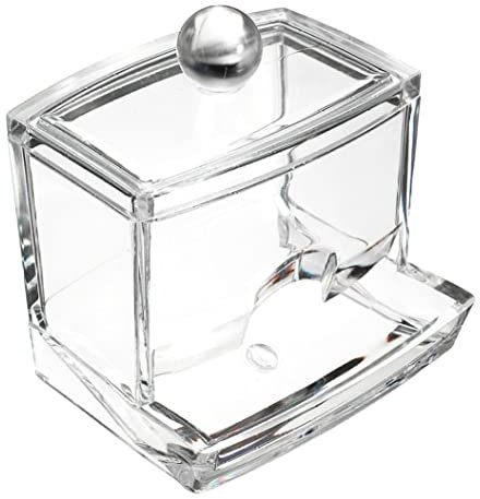 Support de Coton-Tige, Distributeur de Stockage en Acrylique Q-Tip STOA Clear, Organisateur pour Coton et Cosmétiques