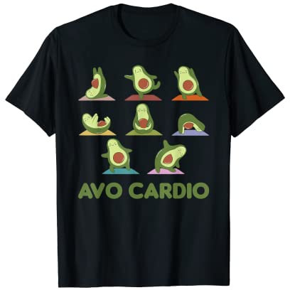 Avo Cardion Yoga Avocado Wortspiel Avocado Yoga T-Shirt