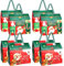 wordmouk Weihnachten Geschenkboxen 8PCS Groß Rote Karton mit Henkel Weihnachten Verpackung Box Tüten Santa Geschenkboxen für Plätzchen Cupcake Xmas Party Torten Pralinen Süssigkeiten Keksschachtel