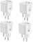 Enchufe Inteligente Alexa 16A, 3683W Enchufe WiFi Smart Plug con Monitor de Energía, Enchufe Temporizador con Control Remoto,Control por Voz y Funciones de Temporización,apoyo Alexa/Google Home.4 Pack