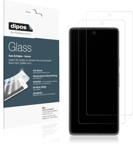 dipos 2x Displayschutzfolie 9H matt für Google Pixel 7 | Antireflex, entspiegelnd, bricht und splittert nicht, kein Echtglas, Anti-Shock, kratzfest, blasenfrei, selbstklebend