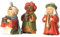 Tradineur - Figuras 3 Reyes Magos Naïf para belén navideño, marmolina, Figuras Decorativas para Nacimiento, Pesebre, Navidad, Adorno Tradicional, 9 cm.