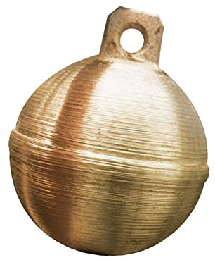 Amagogo Weideglocke, kugelförmig, laut, Ornament, Windspiel, Anhänger, Vintage-Stil, Messingglocke für Bauernhof, Tiere, Schafe, Hunde, Rinder, Haustiere, Zubehör, Durchmesser 44 mm