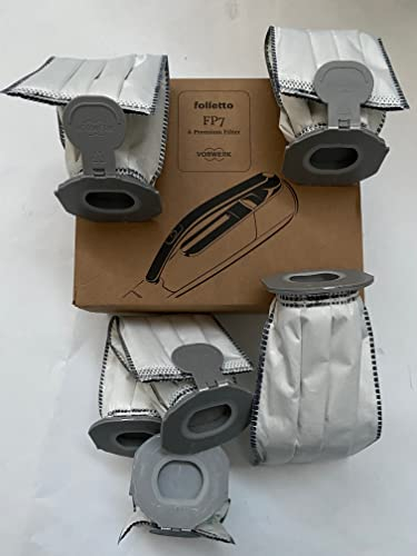 FOLLETTO (fp7) 6 sacchetti ORIGINALI per VK 7 S premium filter (vorwerk) per scopa elettrica ultimo tipo MAT .75103