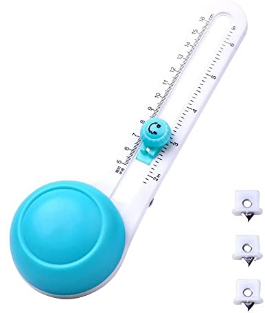 gofidin DIY Kreisschneider, Kreis Papierschneider Kreis Papierschneider Rollschneider Bastelbedarf Runde Schneiden Karten Ausstecher