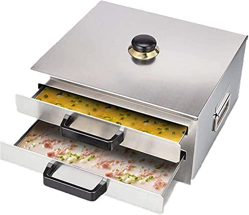 HACSYP dampfgarer Multifunktions-Kochmaschine, 2-lagige Reisnudelrollenmaschine for den Haushalt, Dampfgarer mit zu öffnendem oberen Deckel, Food Cuisine Cooker