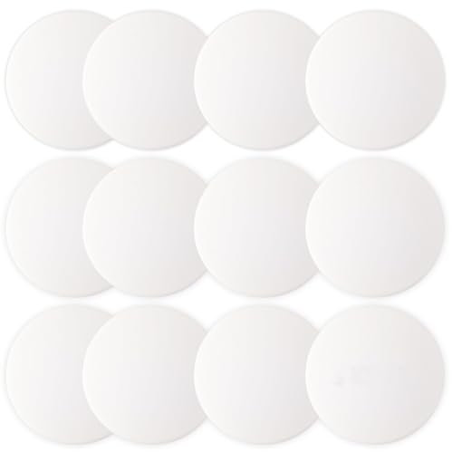 JULBEAR Door Stopper, 12Pcs Rubber Door Stops Wall Protector White Silicone Wall Protectors from Door Knobs Handle Self Adhesive Door Handle Knob for Wall, Fridge, Cabinets