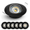 EMOS LED Einbaustrahler 230V, 5W / 450lm, 50° schwenkbar, Deckenspots neutralweiß 4000k | Einbaustrahler Led Spot flach 68mm Lochmaß | Set mit 6 Stück LED Spots 230V, Einbauleuchten rund (schwarz)