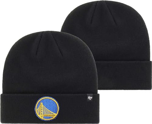 47 NBA Mütze für Erwachsene, Uni, Primär-Logo, Team-Farbe, Einheitsgröße, Golden State Warriors Schwarz, Einheitsgr��e