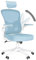 naspaluro Ergonomischer Bürostuhl mit Atmungsaktiver Netzbespannung, Schreibtischstuhl mit Verstellbarer Armlehnen,Kopfstütze,Lordosenstütze,Rückenlehne,Höhenverstellung, 360° Drehstuhl, Blau