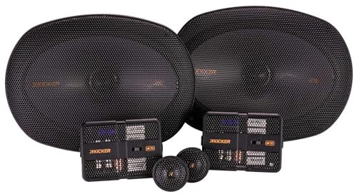 KICKER 51KSS6904 Component Speaker System | 2-Way Design | Two - 6 x 9 Woofers | Two - 1 Tweeters | Two - External 12dB Crossovers | 150 Watts RMS | 300 Watts Peak