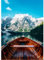 AIRDEA Bootsalpen Schneeberg Diamond Painting Erwachsene, 5D Diamant Bilder, DIY Diamond Painting Set mit Zubehör für Home Wand Décor 30x40cm