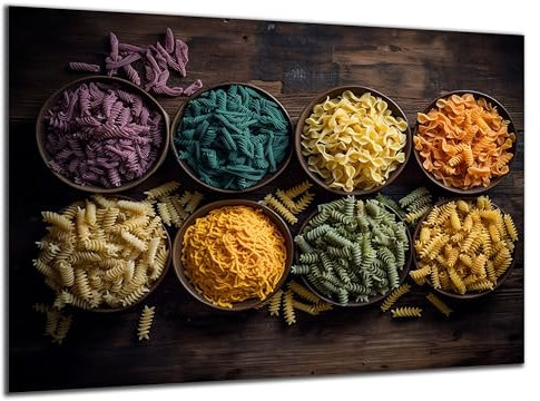 Munera Design - Bild 30x40 - Pasta Nudel-Sorten - Wand-Bilder Küche Ess-Zimmer