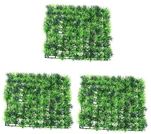 BESPORTBLE Fish Breeding Mat 3pcs Aquarium Grass Mat Artificial Grass Mat Aquarium Fish Tank Square Artificial Grass Fish Tank Landscape Lawn Fish Decorations for Tank Room Plant Water Grass Mud