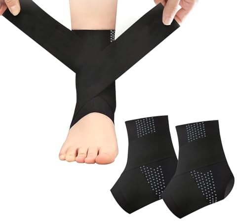XIMKONTER Bracelet de cheville de sport pour entorsion, 2 pièces de cheville réglable, protection de cheville pour dommages aux ligaments, fournit le soutien et la facilité des douleurs
