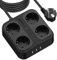 JSVER Ciabatta Multipresa 4 Prese, Presa Multipla 3 porte USB A e 1 USB C con Interruttore, Multipresa Protezione Contro le Sovratensioni Cavo di Prolunga da 5M per l'home office(Nero)