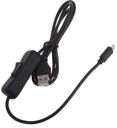Mllepjdh Cable USB a micro USB multiusos con botón de encendido y apagado, adecuado para tableta, lámpara de escritorio, ventilador, luz de noche, cable USB conmutable