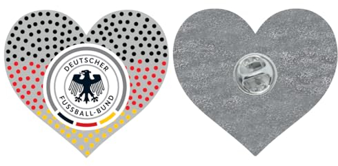 Pin Anstecker Deutschland Nationalmannschaft Herz Fußball Anstecknadel EM 2024 Fanartikel Offizielles DFB Lizenzprodukt Sport Merchandise Germany EURO Europameister