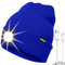 ATNKE LED Mütze mit Licht, USB Typ C Wiederaufladbare 4 LED Beleuchtete Laufmütze Extrem Heller Lampe Winter Warme Stricken Mütze für Herren und Damen Geschenke/Blue
