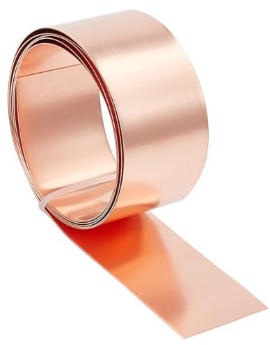 BENECREAT 1 m di filo di rame piatto, 30 mm di larghezza, filo di rame per gioielli fai da te, per gioielli fai da te, per avvolgere pietre preziose