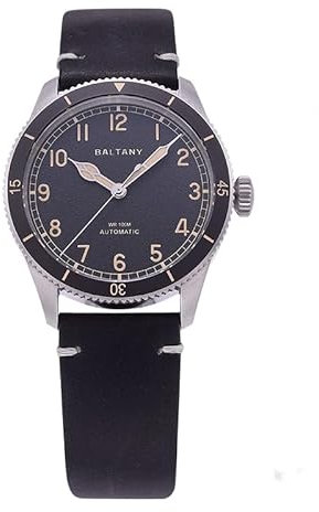 NIADI Baltany Homage NH38 Automatische Mechanische Herrenuhr S2076 Keramik Lünette Wasserdicht Vintage Armbanduhr, V 1, Klassisch, Retro