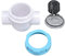 lvifloae Clapet Anti-Retour de Pompe de puisard Silencieux avec Tube Miroir Transparent Clapet Anti-Retour bidirectionnel G1 1/2 Anti-refoulement de 50 mm adapté aux filtres de Piscine