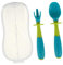 JOINPAYA Juego De Cucharas y Tenedores De Entrenamiento Para Bebés Cuchara Bebe Mango Curvado y Protector Vajilla De Aprendizaje Suavinex