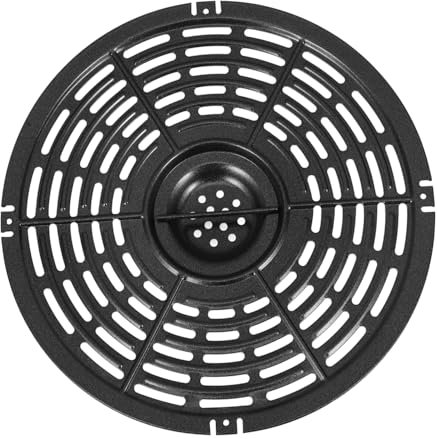 Generic Air Fryer Dampfplatte Bräter Pfanne Bratpfanne Grillplatte Airfryer Rund Grill Quadratisch Backform Edelstahl Air Fryer Korb Fritteuse Grillpfanne Crisper Carbon Steel Schwarz