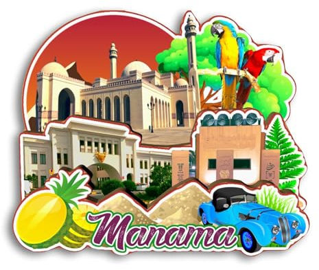 Quwsne Refrigerator Magnet Manamah Bahrain Fridge Magnet City Travel Souvenirs Tourist Gifts 3D Classic Landmarks Handmade Crafts Home Decoration -3341